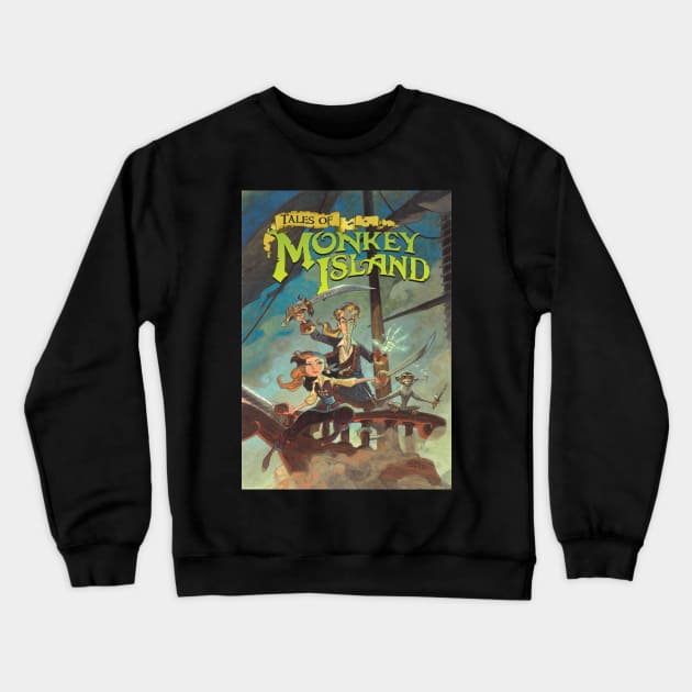 Tales of Monkey Island [Text] Crewneck Sweatshirt by Zagreba